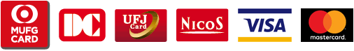 MUFG CARD, DC CARD, UFJ CARD, NICOS CARD,VISA, Mastercard
